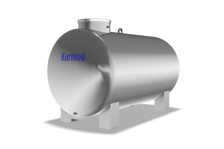 1.000 Litre Paslanmaz Silindirik Yatay Depo