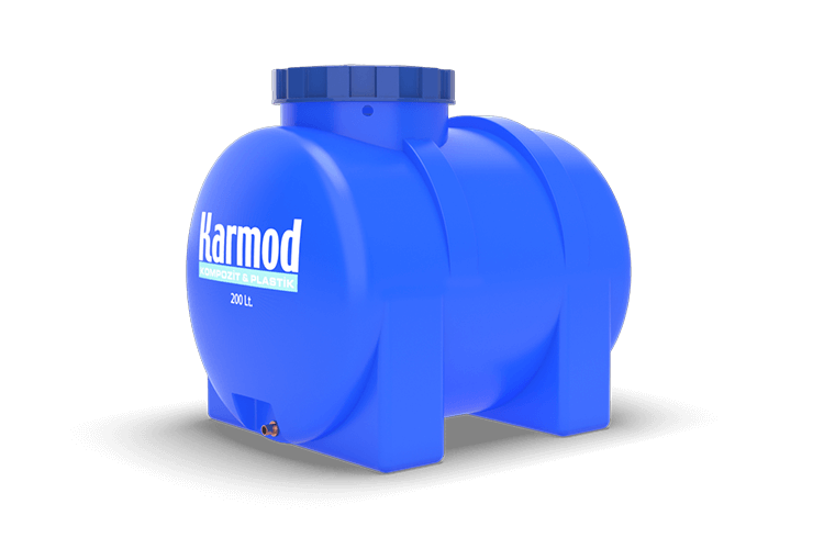 200 Litre Polietilen Yatay Depo