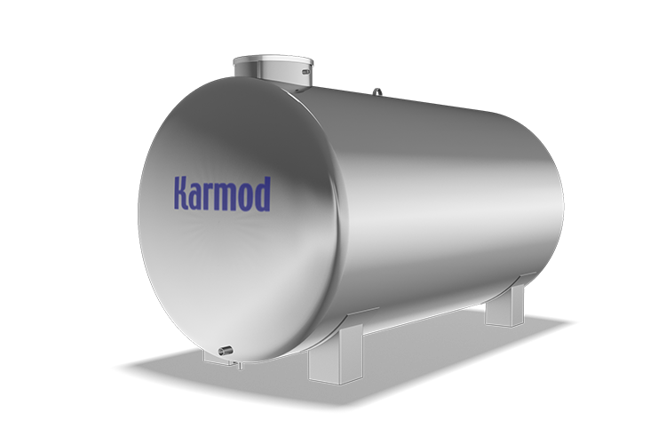 4.000 Litre Paslanmaz Silindirik Yatay Depo