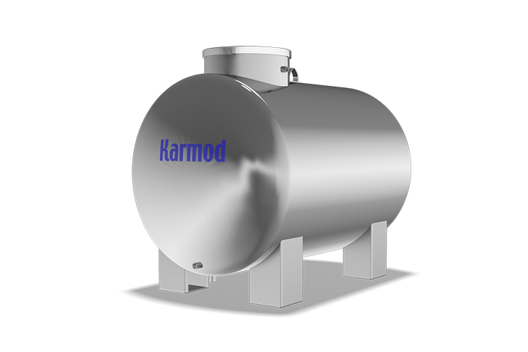 500 Litre Paslanmaz Silindirik Yatay Depo